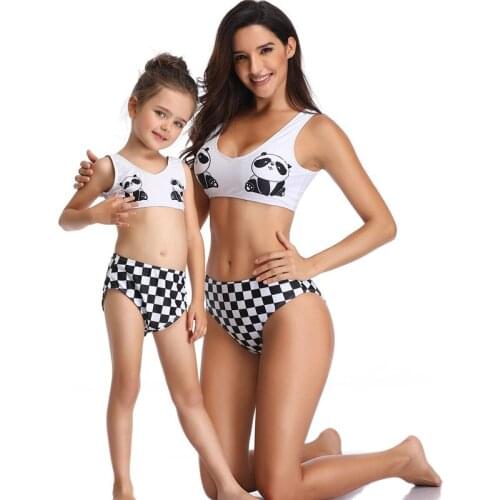 Mother Girl Swimwear Bikini Sets Two Piece Family Matching Swimsuit