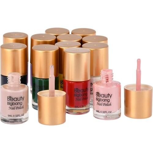 BeautyBigBang 9ml Regular Nail Polish Varnish Semi Quick Dry Red Green Long Lasting Nail Art Decoration Polish