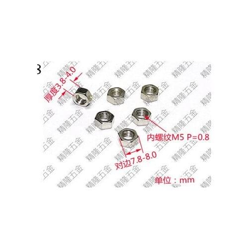 Hardware accessories six nuts carbon steel metal nuts M5