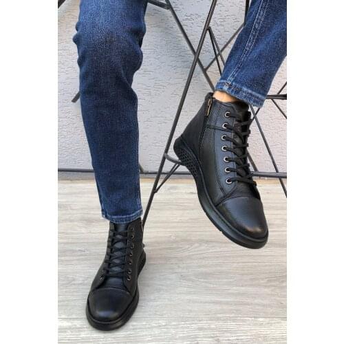 MUWAGO Genuine Leather Black Men 'S Boots 'Turkish' Quality 2021 Fashion Design Season Comfort Fast Shipping