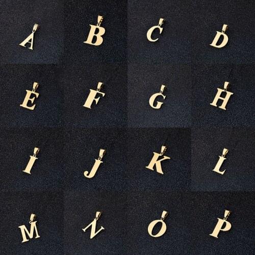 SONYA A To Z Stainless Steel 26 Letters Initial Pendant For Women Alphabet DIY Pendants Friends Family Gifts