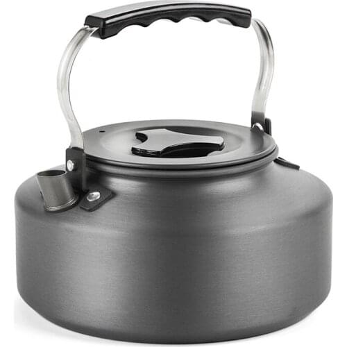 Aluminum Alloy Outdoor Camping Kettle Portable Travel Picnic Hiking Tableware Water Kettle Teapot Coffee Pot Outdoor Picnic Set