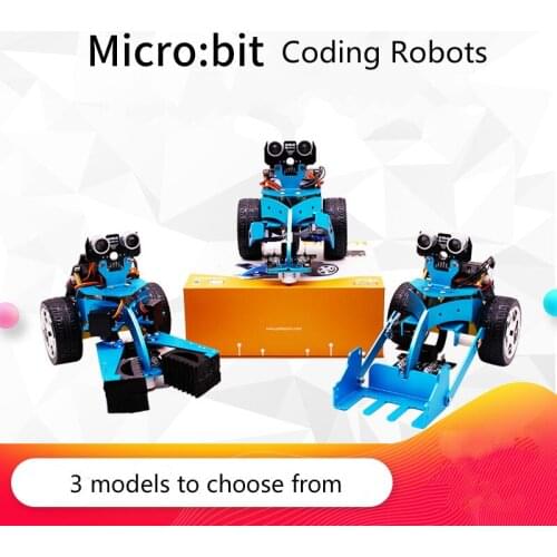 Micro:bit Robot Programming Inteligent Remote Control Car For Kids Robot Toy Mini Car AI Stem Educcation School Gift