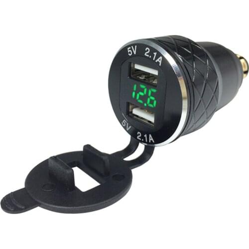 Motorcycle DIN Socket to Dual USB Charger For BMW R1200GS 5V 4.2A LED