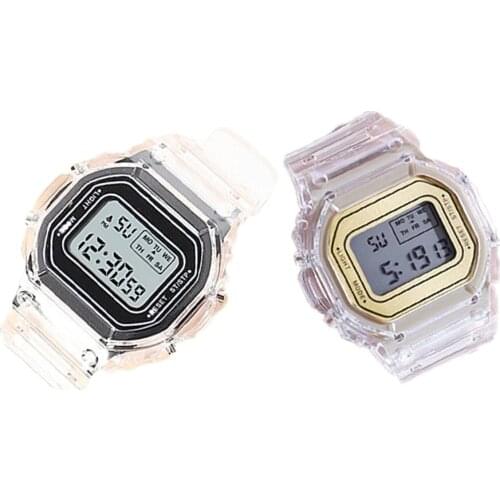 Unicorn Sports Electronic Watch Waterproof Matcha Green Male and Female Square Student Led Watch