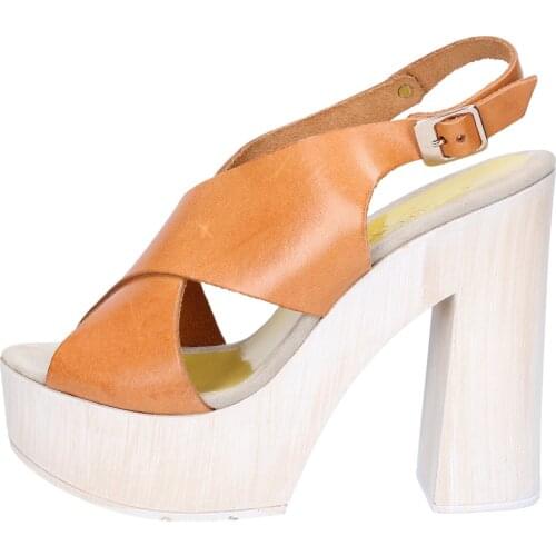 SUKY BRAND sandals women brown leather