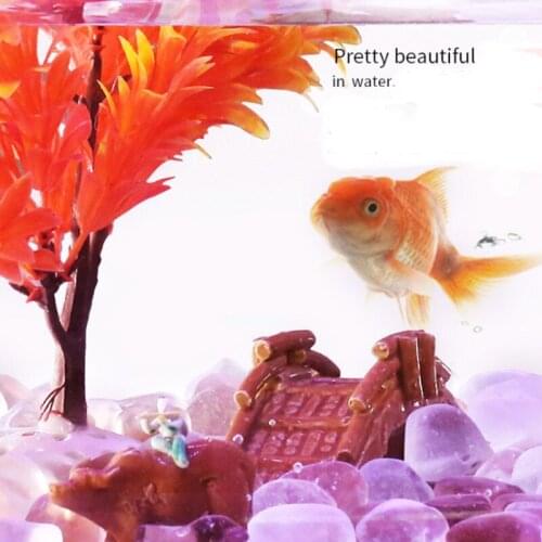 Aquarium Decoration Colored Stone Garden Flower pot Landscaping Ornament for fish tank colored fish tank landscaping Stone