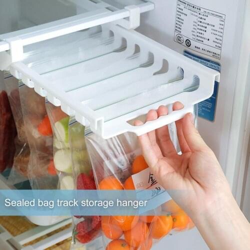 Kitchen Refrigerator Organizer Shelf Container Drawner Hanging Storage Retractable Drawer Space Saver Slide Fridge Storage Rack