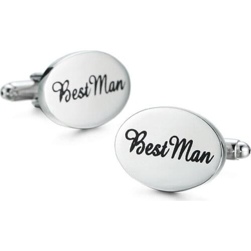 HYX Jewelry Ellipse best man Brand Cuff Buttons French Shirt Cufflinks For Mens Fashion Cuff Links