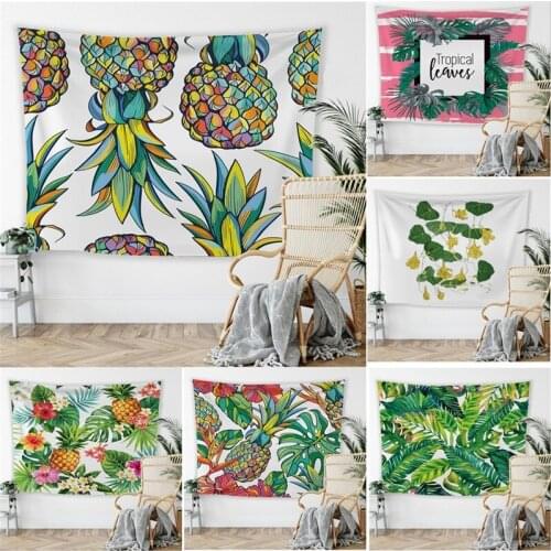 Plant Tapestry Aesthetic Wall Hanging Background Cloth Sea Picinic Camping Outside Sitting Tablecloth Sofa Cover Room Decor