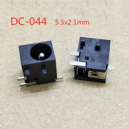 DC-044 DC Power Socket Female DC Power Interface Copper Pin 5.5x2.1mm 3Pin Patch 2.0 core Panel Mount Connector Adapter