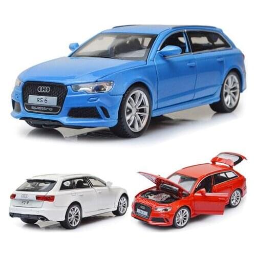 1:32 RS6 Car Model Alloy Car Die Cast Toy Car Model Pull Back Childrens Toy Collectible Xmas Birthday Children Gifts Home Deco