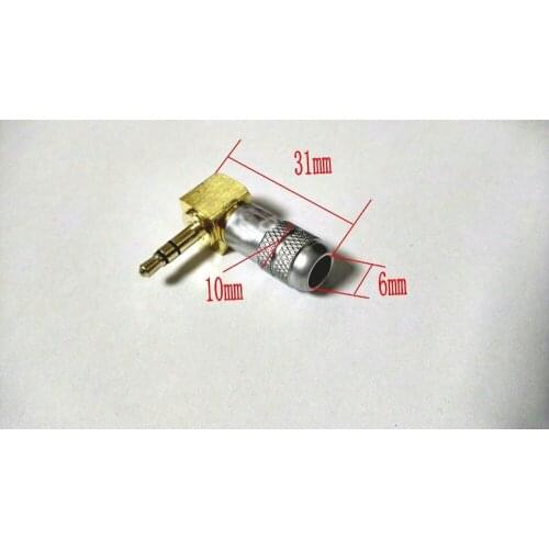 10pcs copper 3.5mm Stereo 90 Degree Plug Angled Plug Jack Solder connectors
