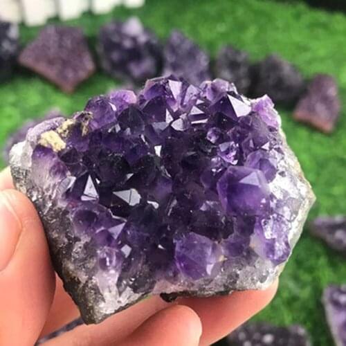 100% Natural Amethyst Cluster Quartz Purple Crystal Cluster Healing Stone Home Decoration Crafts Decoration Ornament