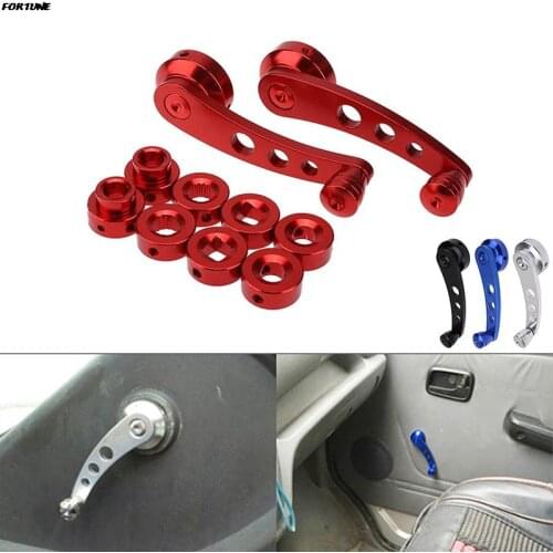 2pcs Universal Aluminum Alloy Car Manual Window Lifting Crank Handle Auto Window Winder Riser Closer Car Replace Accessories