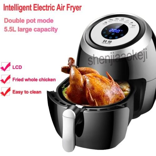 220v Intelligent Electric non-oil fume Air Fryer Multi-functional Household Touch screen Air Fryer Double pot Fryer EU/AU/UK/US