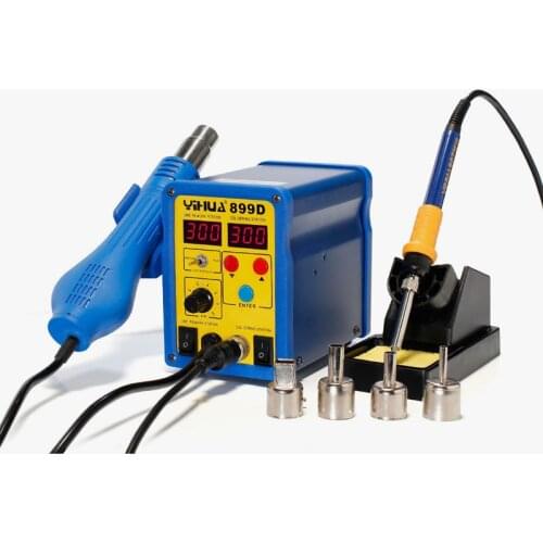 220V YIHUA 899D Rework Station Temperature Controlled Air Soldering Station Welding Machine for Solder