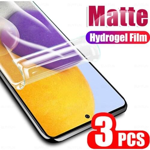 3PCS Safety Film For Samsung Galaxy A72 4G/5G Matte Hydrogel Film Samsun Samung GlaxyA 72 Soft Frost Film Not Protective Glass