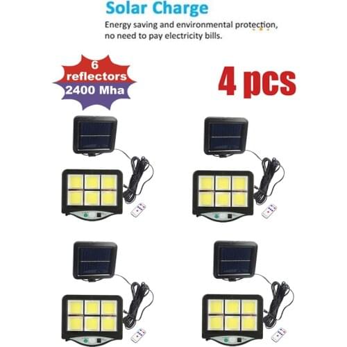 4pcs seperable LED Solar lights Lamps Outdoor Solar Garden wall Light Lawn Lamp For Courtyard Garden Balcony motion sensor indoo