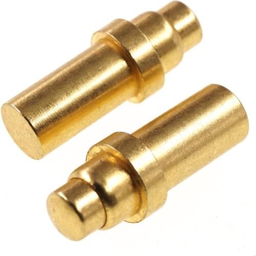 50pcs Large Current 5A Spring Loaded Contact Pogo Pin Connector 6.5 x 17.0 mm Length Through Holes PCB 5 Amps 3u Gold plating