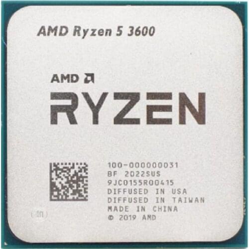 AMD Ryzen 5 R5 3600 de 3,6 GHz Six-Core 12-Hilo de procesador 7NM 65W L3 = 32M hembra AM4 piezas dispersas cpu sin ventilador