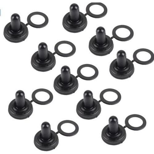 A13 10pcs/lot Toggle Switch Waterproof Rubber Resistance Cover Cap Boot Black VE178 P
