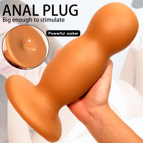 BDSM Crude Beads Anal Plug Huge Dildo Dick Butt Plug Prostate Massager Anus Expansion Strapon Vaginal Masturbator Unisex Sex Toy