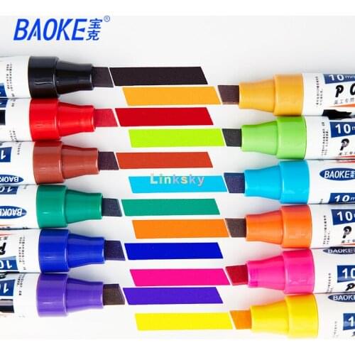 Baoke MK810-10,10mm Markers, Advertising Design Pen,Poster Pen,Whiteboard Pen,Not Easy To Fade,Waterproof,Quick Drying