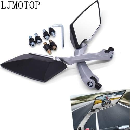 1 Pair Motorcycle RearView Mirror Handlebar Side Mirrors 8 10mm For Suzuki GSX1400 gs 500e gsx 250 600 1400 650f gsf 1250 650