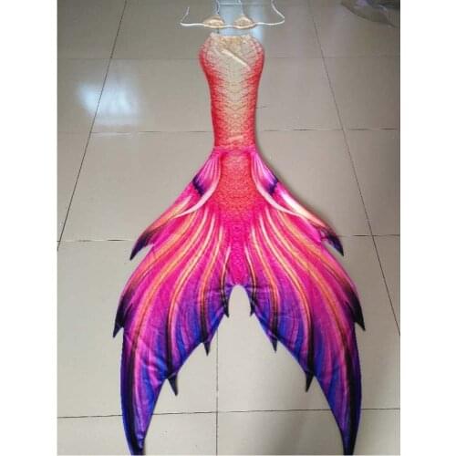 HOT! 3 Pcs/set Kids Adult Women Man Uniqe Design Ariel Mermaid Tail With Monofin Bikini Top Beach wear Cospaly Costumes Swimsuit