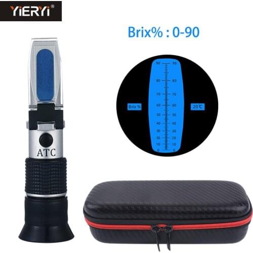 2019 Yieryi Handheld Brix Refractometer Range 0-90% Honey Sugar/Syrup Food Measurement Tool With Box