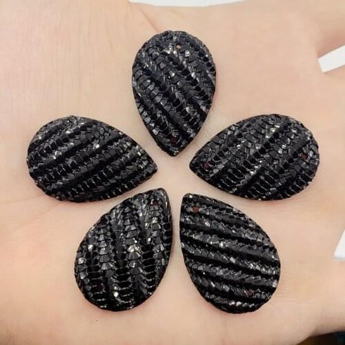 Round stones and AB crystals flat back Resin Waterdrop&Angel wings Rhinestone applique DIY Wedding Dress Beads 12pcs -HY97