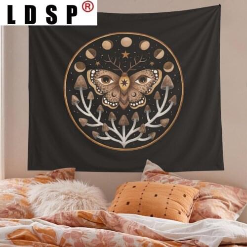 LDSP Nordic Flower Butterfly Tapestry Wall Hanging Carpet Beach Towel Background Cloth Blanket Yoga Mats Art Bedroom Dorm Decor