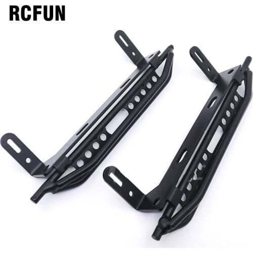 RCFUN RC Car Metal Side Pedal Step Running Boards Foot-Plate for Traxxas TRX-4 1/10 RC Crawler Body Shell Accessories
