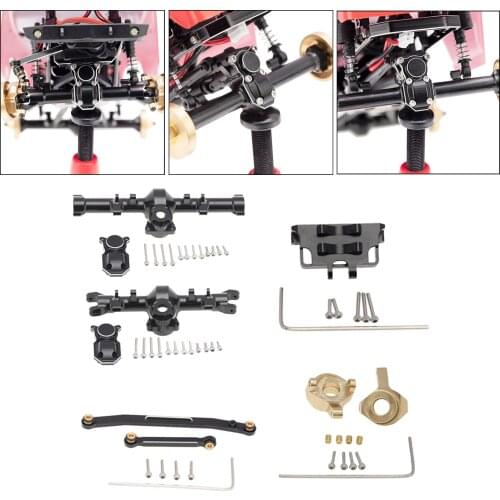 Metal Axle Housing & Streering Carrier & Servo Mount Combo Set for Axial SCX24 90081 1/24 Off-Road RC Crawler Car Upgrade Parts
