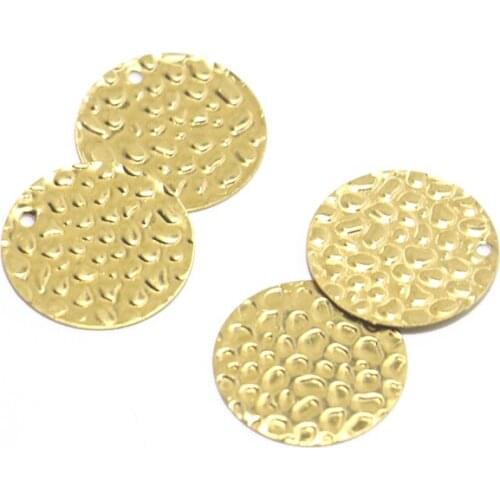 Fashion brass percussion pattern single hole disc 0.5*18mm earrings necklace pendant bracelet pendant diy handmade materials