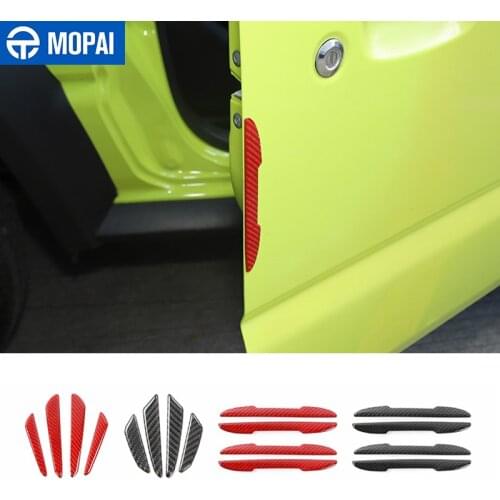 MOPAI Carbon Fiber Stickers for Suzuki Jimny 2007+ Car Anti-collision Strip Cover for Suzuki Jimny 2019+ Exterior Accessories