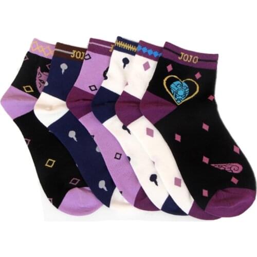 Brdwn JOJOs Bizarre Adventure Golden Wind Giorno Giovanna Bruno Bucciarati Kira Yoshikage Sock Short Socks Warm