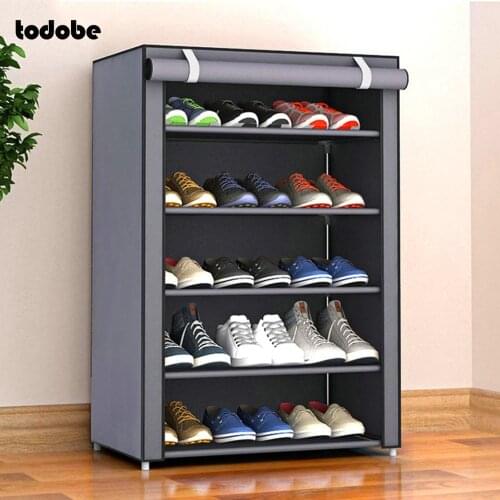 Nonwoven Fabric Simple Shoes Rack Close to the Door Removable Space Saver Shoes Organizer Shelf Home Dorm Shoe Cabinet