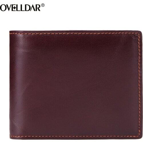 Mens wallet retro casual short oil wax leather wallet multi-card wallet Small Money Purses Wallets Coin Bag Zipper Wallet