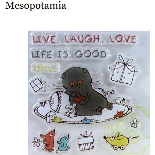 DIY Scrapbooking Albums Rabbit Pirates Cat and Mmouse Stamps Seal Embossing Silicone Transparent Stamp Decoration Stamps Seal