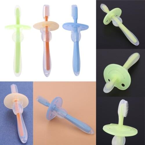 1pc Silicone Baby Teether Teeth Training Tool Kids Toothbrushes Newborn Baby Infant Dental Oral Care Brush Tool Soft Chew Toy