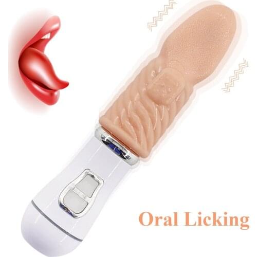 Silicone Tongue Vibrator Oral Licking Breast G Spot Massager Sex Toys for Women Clitoris Stimulate Lesbian Tongue Masturbation
