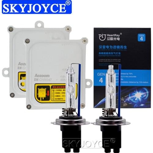SKYJOYCE Original Aozoom 55W Fast Start Slim HID Ballast Kit Xenon H7 H1 H11 D2H HeartRay 35W Auto Lamp Bulb 4300K 5500K 6500K