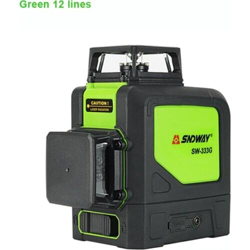 SNDWAY 3d laser level 12 lines green laser construction laser level Measuring tools SW-333G