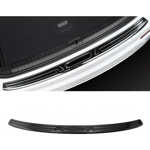 Steel Black Outer Rear Bumper Protector Sill Trim 1pcs for Audi Q3 2019 - 2020