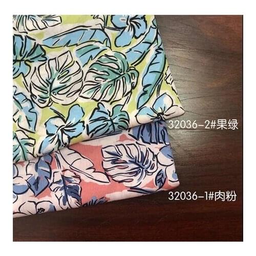 Rayon fabric dark floral printed fabric dress fabricLFCK080059