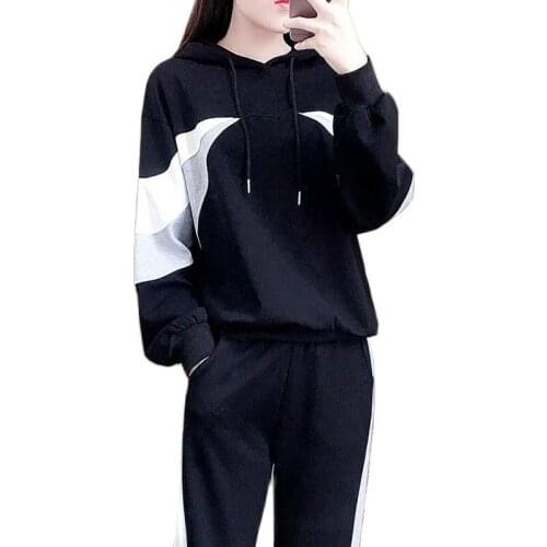 Tracksuit Women Set Autumn And Winter Vetement Femme 2021 Loose Fashion Hooded Casual Sweater Ttwo Piece Set Women TYJTJY