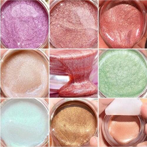 CVZ Liquid Eyeshadow Gel Highlighter Eyeshadow Shimmer Glow Eyeshadow Gel Waterproof Colors Eye Shadow Metallic Cosmetic TSLM1