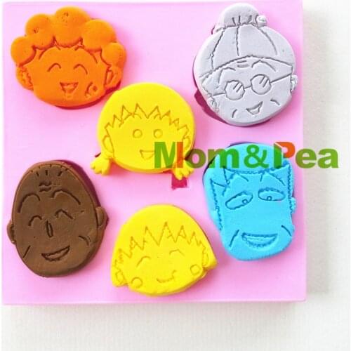 Mom&Pea 0782 Free Shipping Cartoon Chi-bi Maruko Shaped Silicone Mold Cake Decoration Fondant Cake 3D Mold Food Grade
